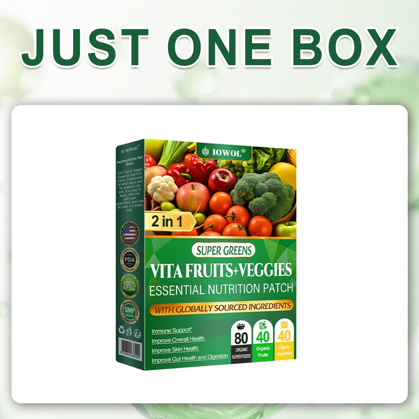 😉Don’t go yet — add Vita Fruit & Veggie Essential Nutrition Patch for stronger daily support and better synergy.
