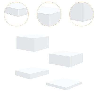 4x Acrylic Display Riser Box Food Display Stand Table Stand Nesting Riser Stands for Food Cake Collection Jewelry Cosmetics